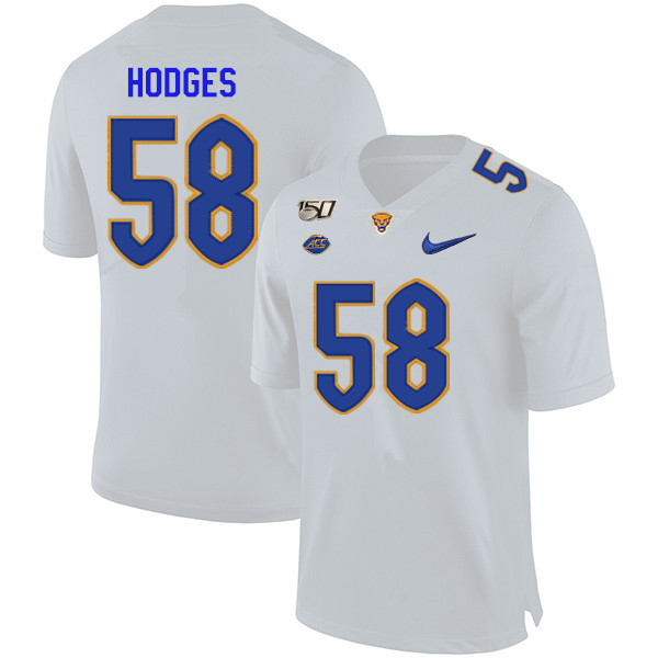 2019 Men #58 Brandon Hodges Pitt Panthers College Football Jerseys Sale-White